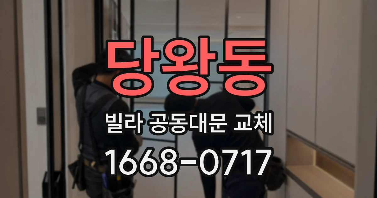 당왕동 빌라 공동대문 교체