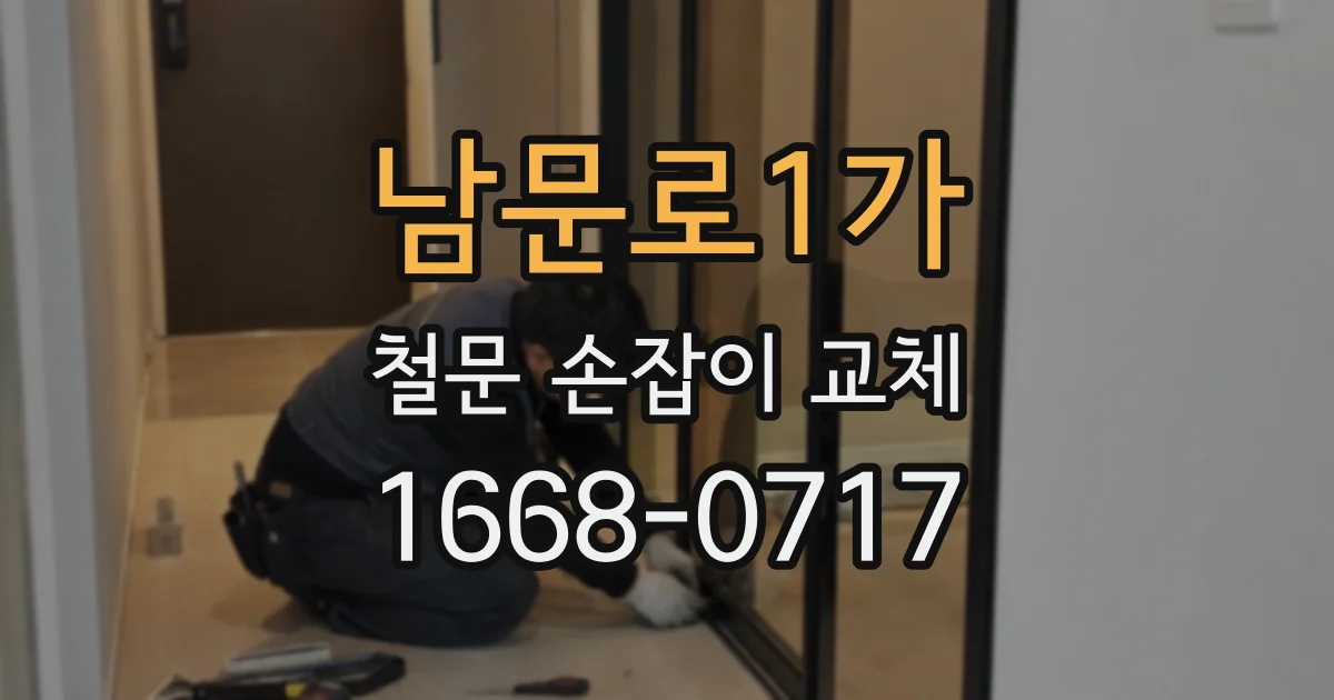 남문로1가 철문 손잡이 교체