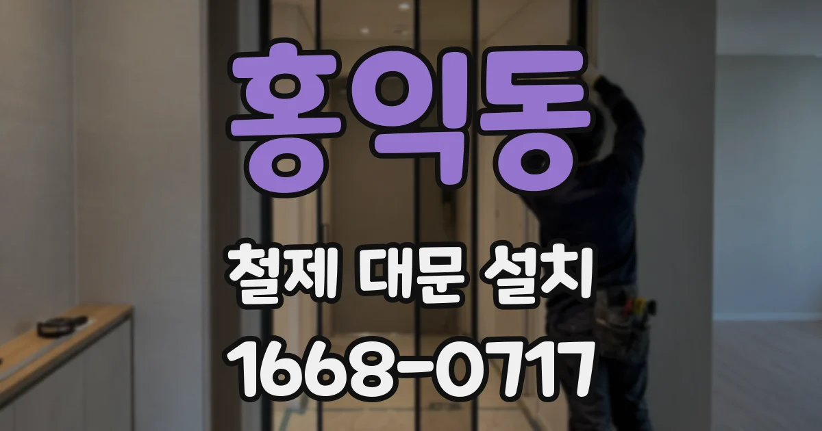 홍익동 철제 대문 설치