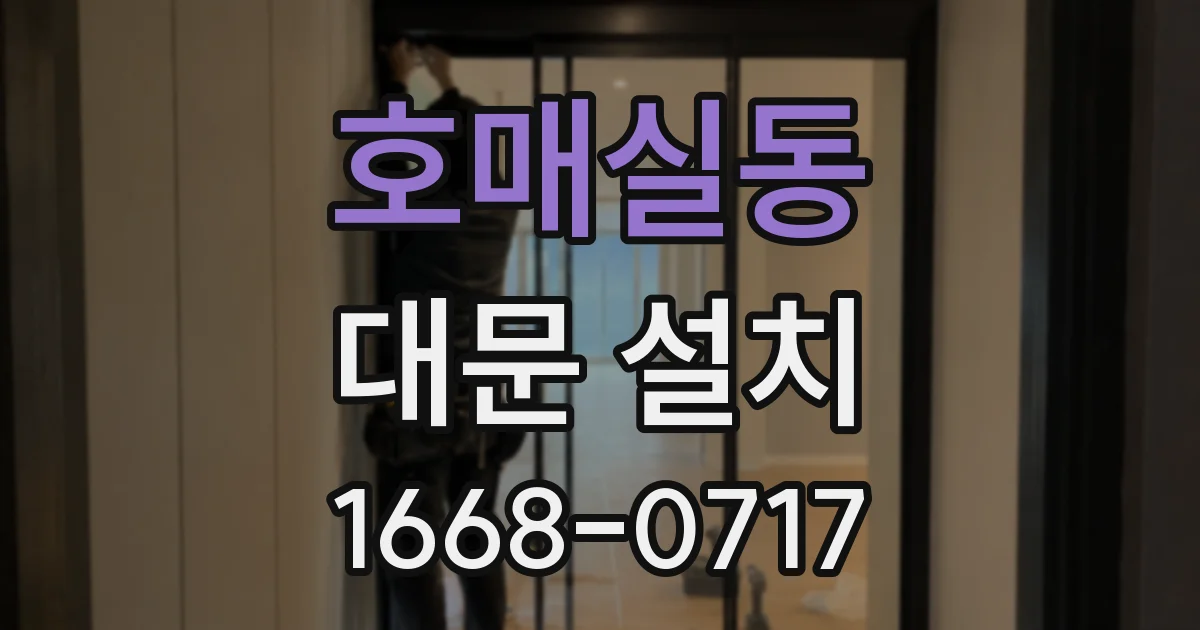 호매실동 대문 설치