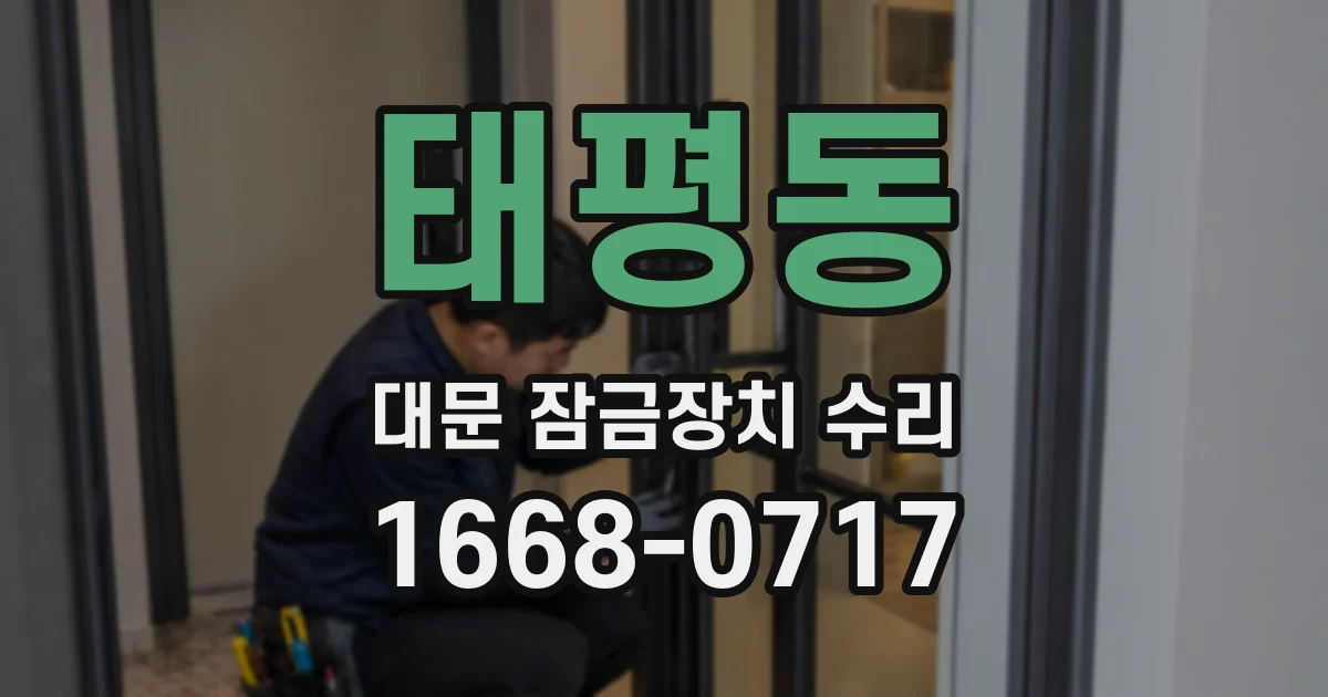 태평동 대문 잠금장치 수리