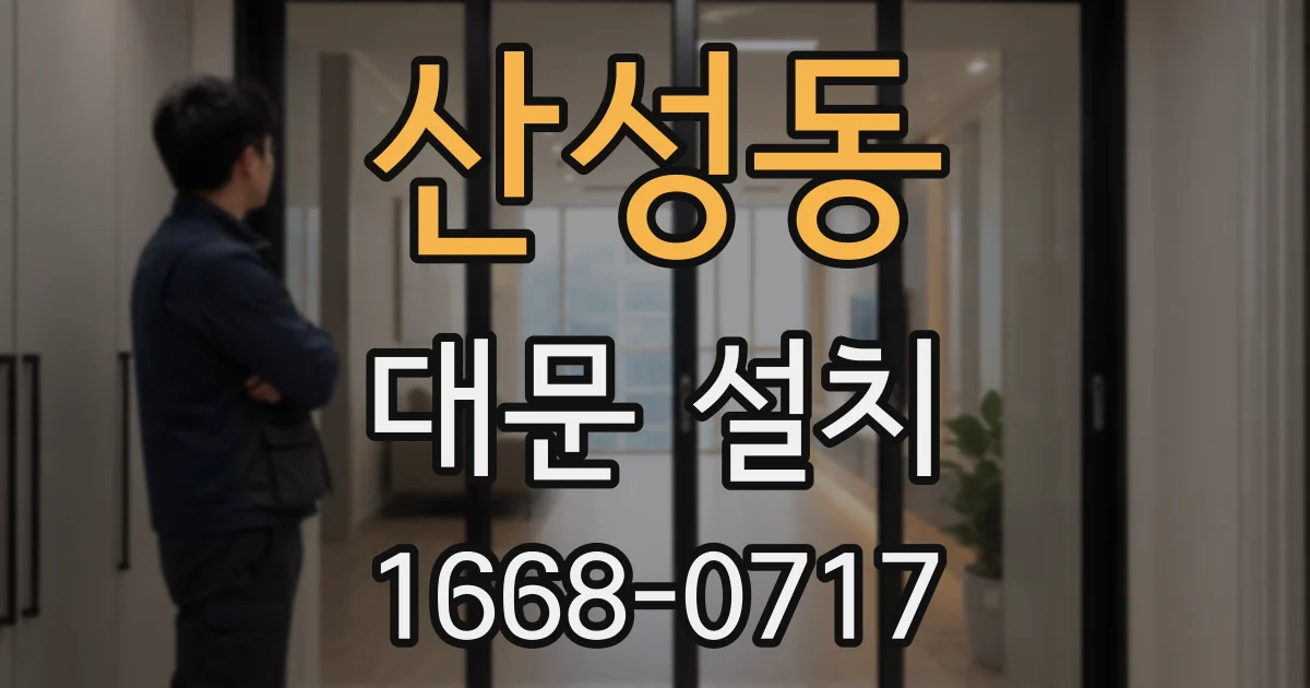 산성동 대문 설치