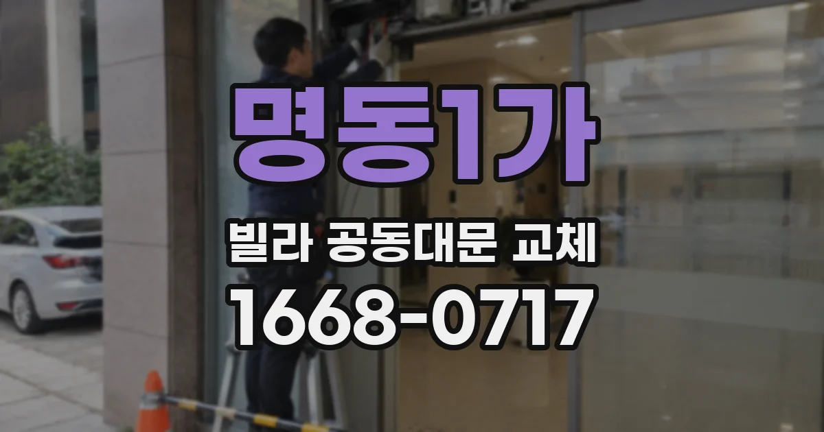 명동1가 빌라 공동대문 교체
