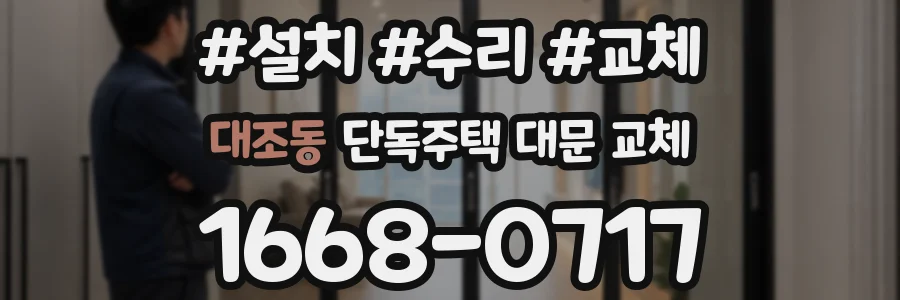 대조동 단독주택 대문 교체