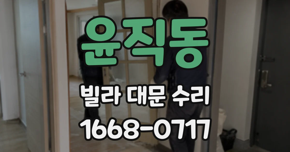 윤직동 빌라 대문 수리