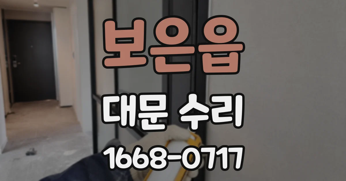 보은읍 대문 수리