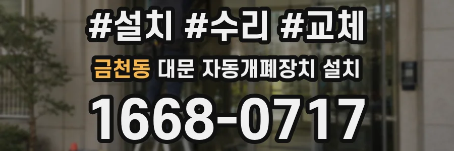 금천동 대문 자동개폐장치 설치