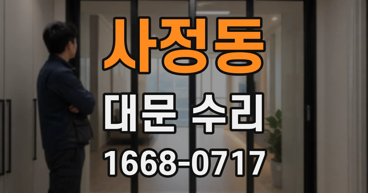 사정동 대문 수리