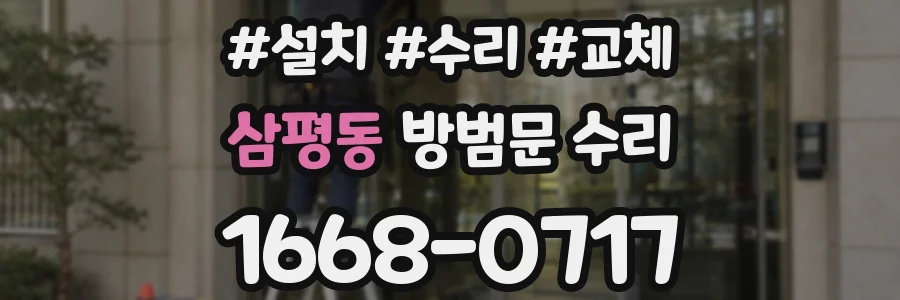 삼평동 방범문 수리