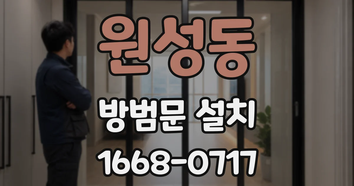 원성동 방범문 설치