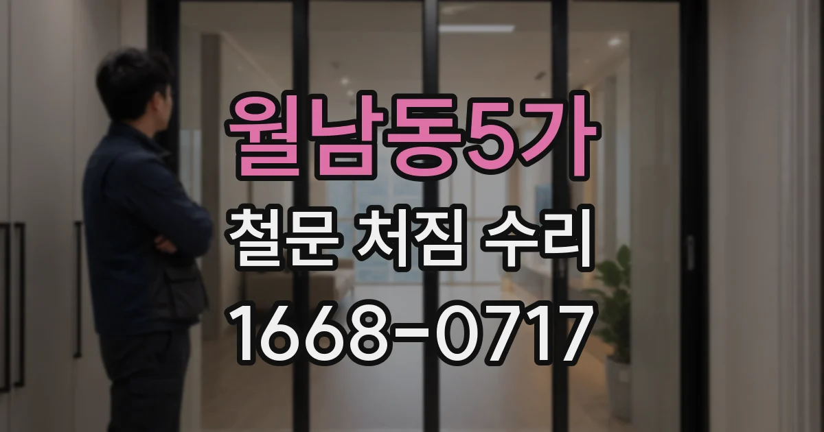 월남동5가 철문 처짐 수리
