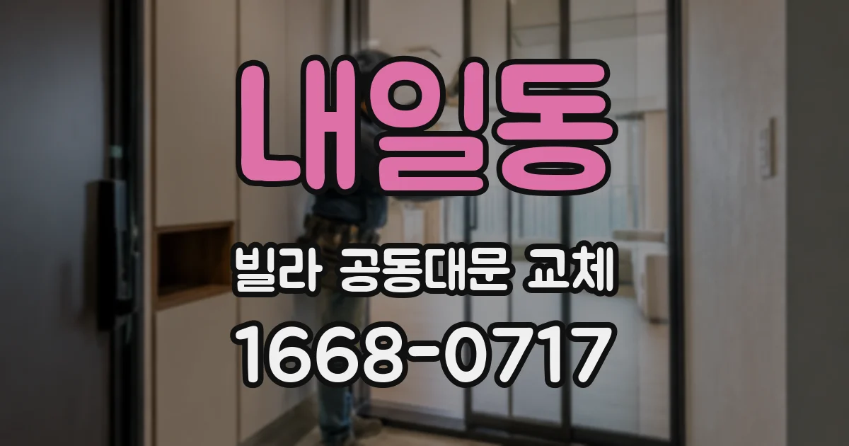 내일동 빌라 공동대문 교체