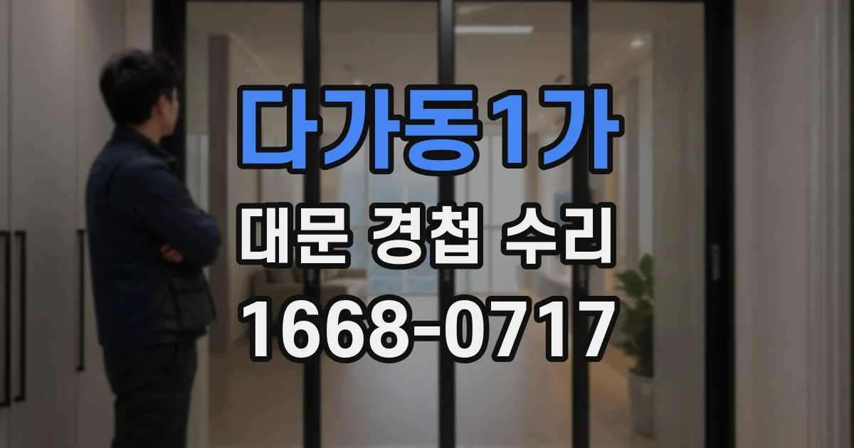 다가동1가 대문 경첩 수리