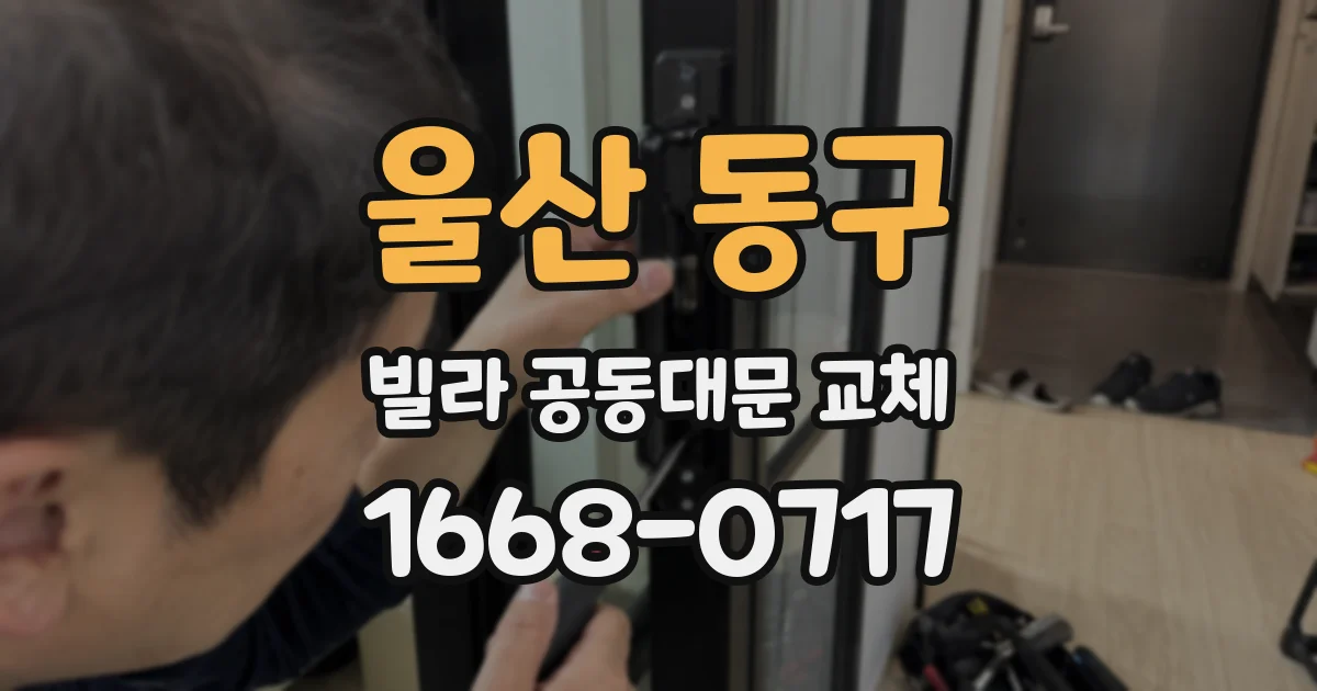 울산 동구 빌라 공동대문 교체