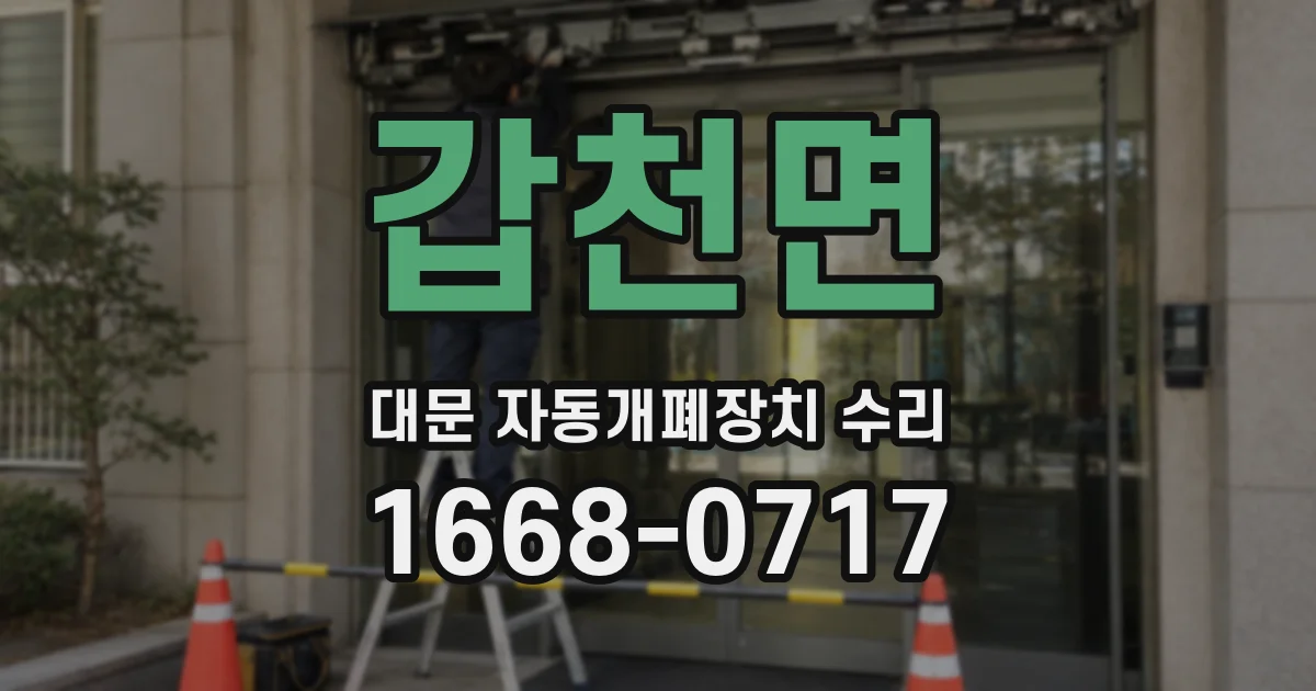 갑천면 대문 자동개폐장치 수리