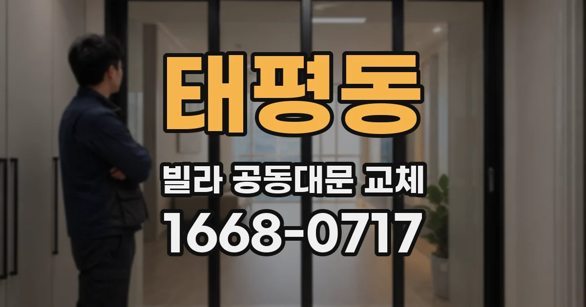 태평동 빌라 공동대문 교체