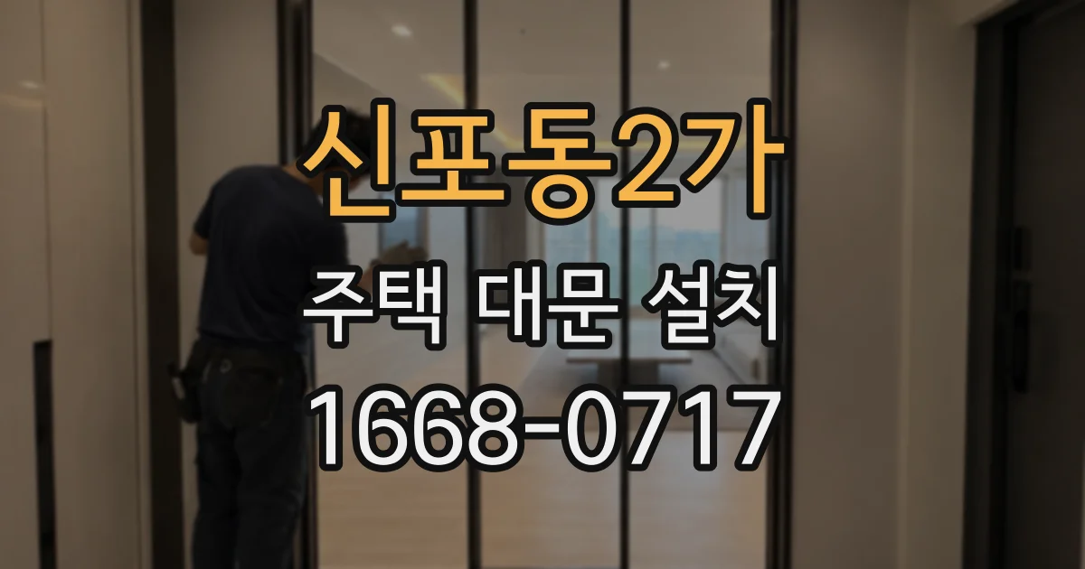 신포동2가 주택 대문 설치