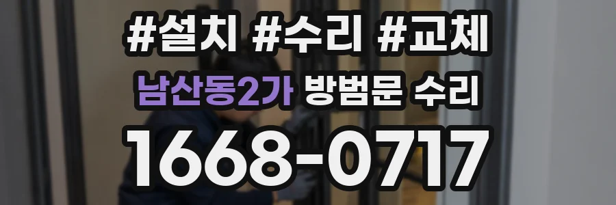 남산동2가 방범문 수리