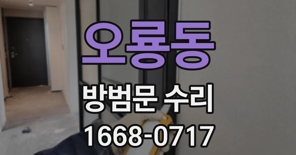 오룡동 방범문 수리