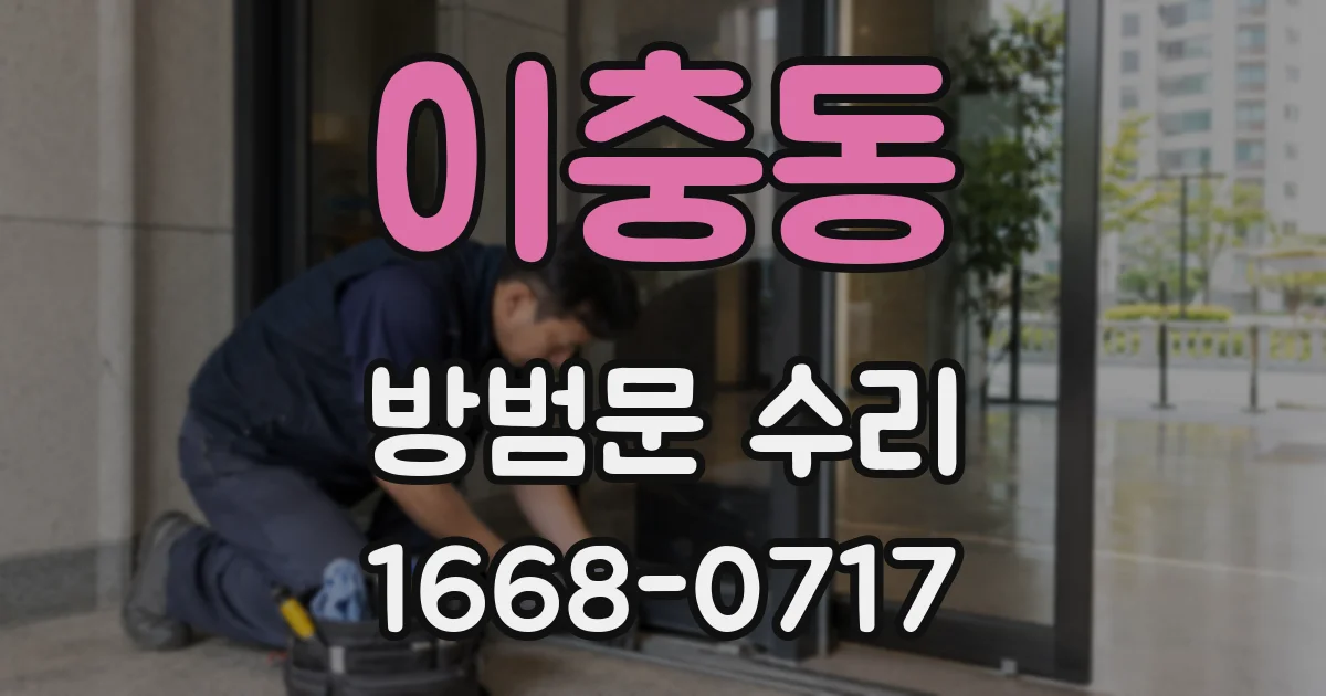 이충동 방범문 수리