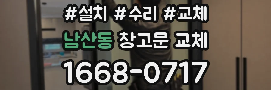 남산동 창고문 교체