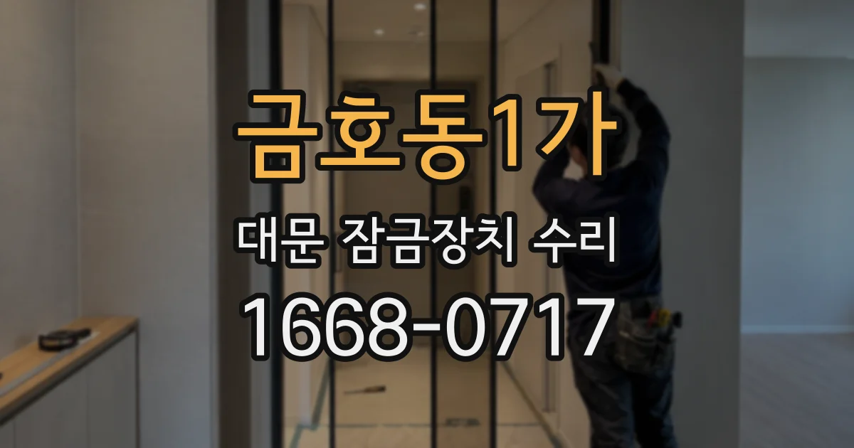 금호동1가 대문 잠금장치 수리