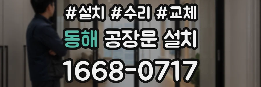 동해 공장문 설치