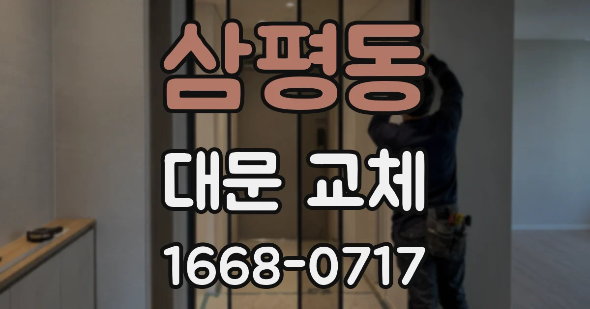 삼평동 대문 교체