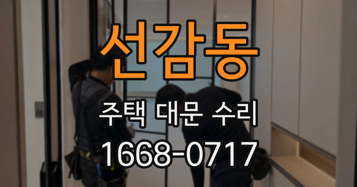 선감동 주택 대문 수리