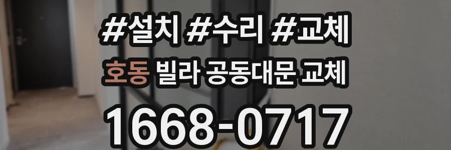 호동 빌라 공동대문 교체