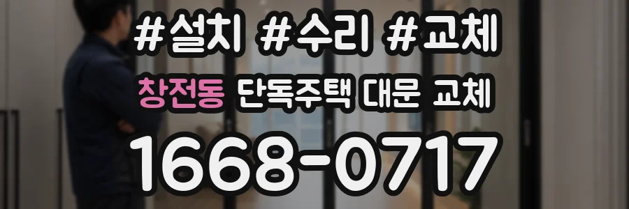 창전동 단독주택 대문 교체