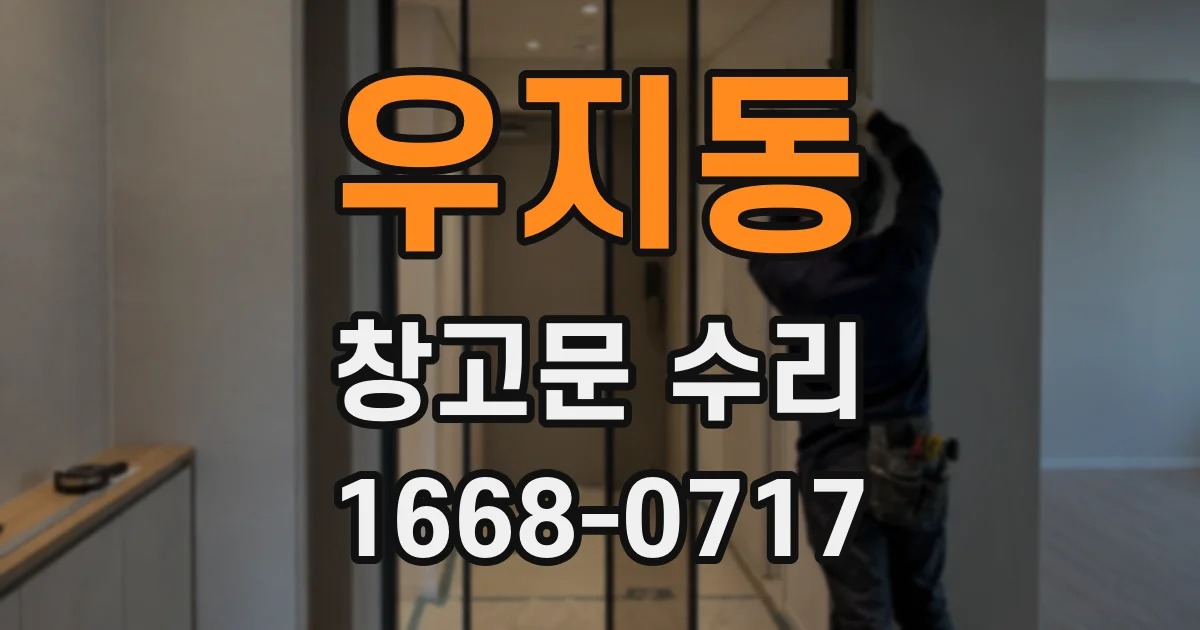 우지동 창고문 수리