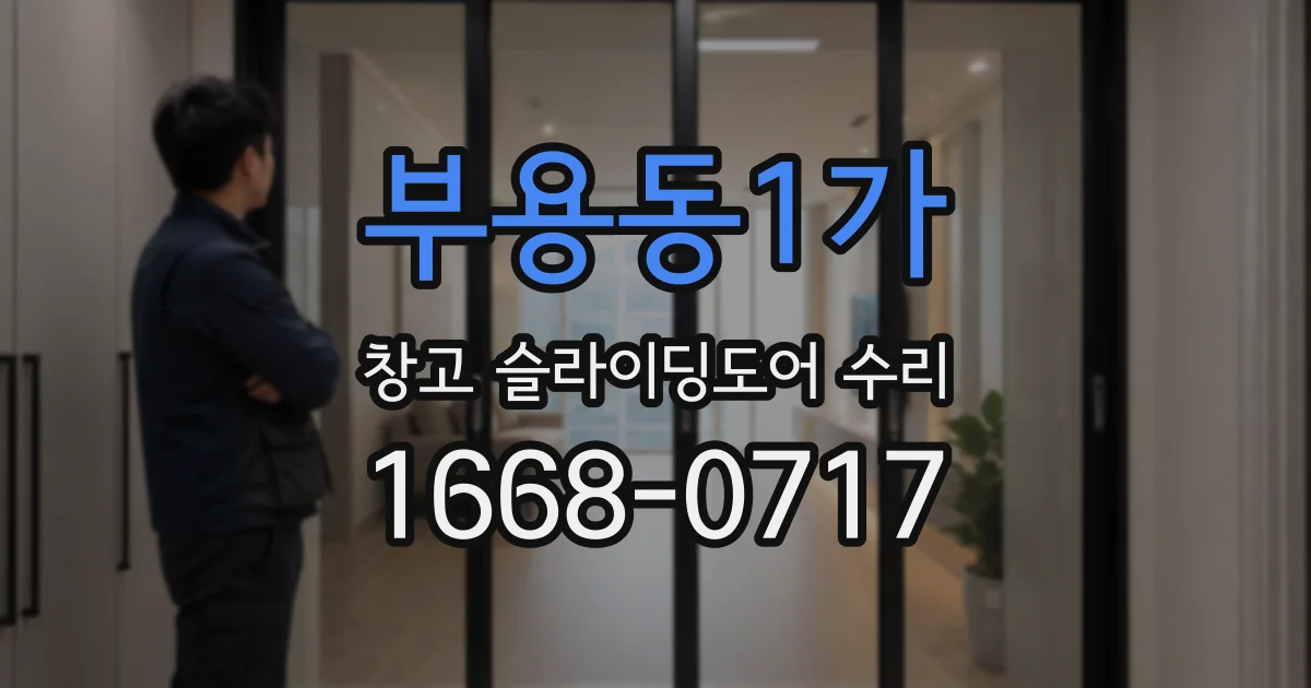 부용동1가 창고 슬라이딩도어 수리