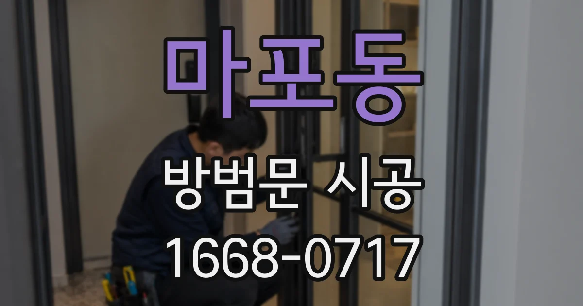마포동 방범문 시공