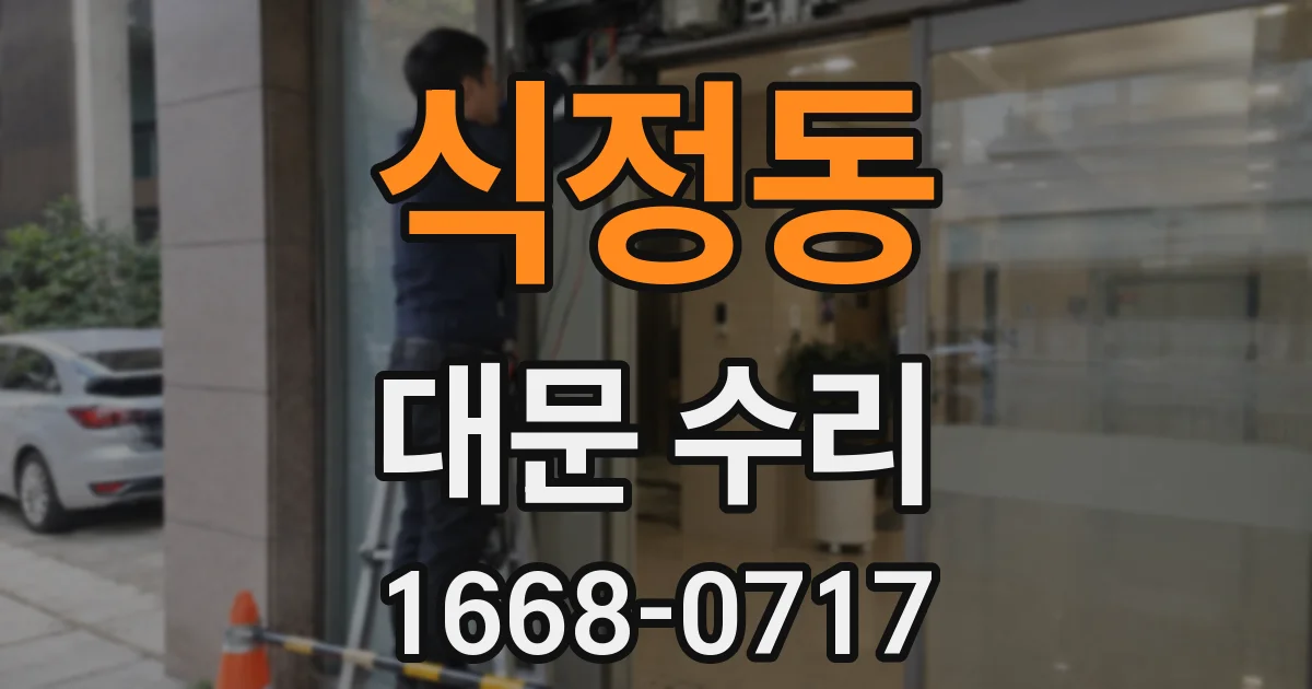 식정동 대문 수리