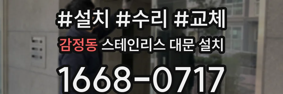 감정동 스테인리스 대문 설치