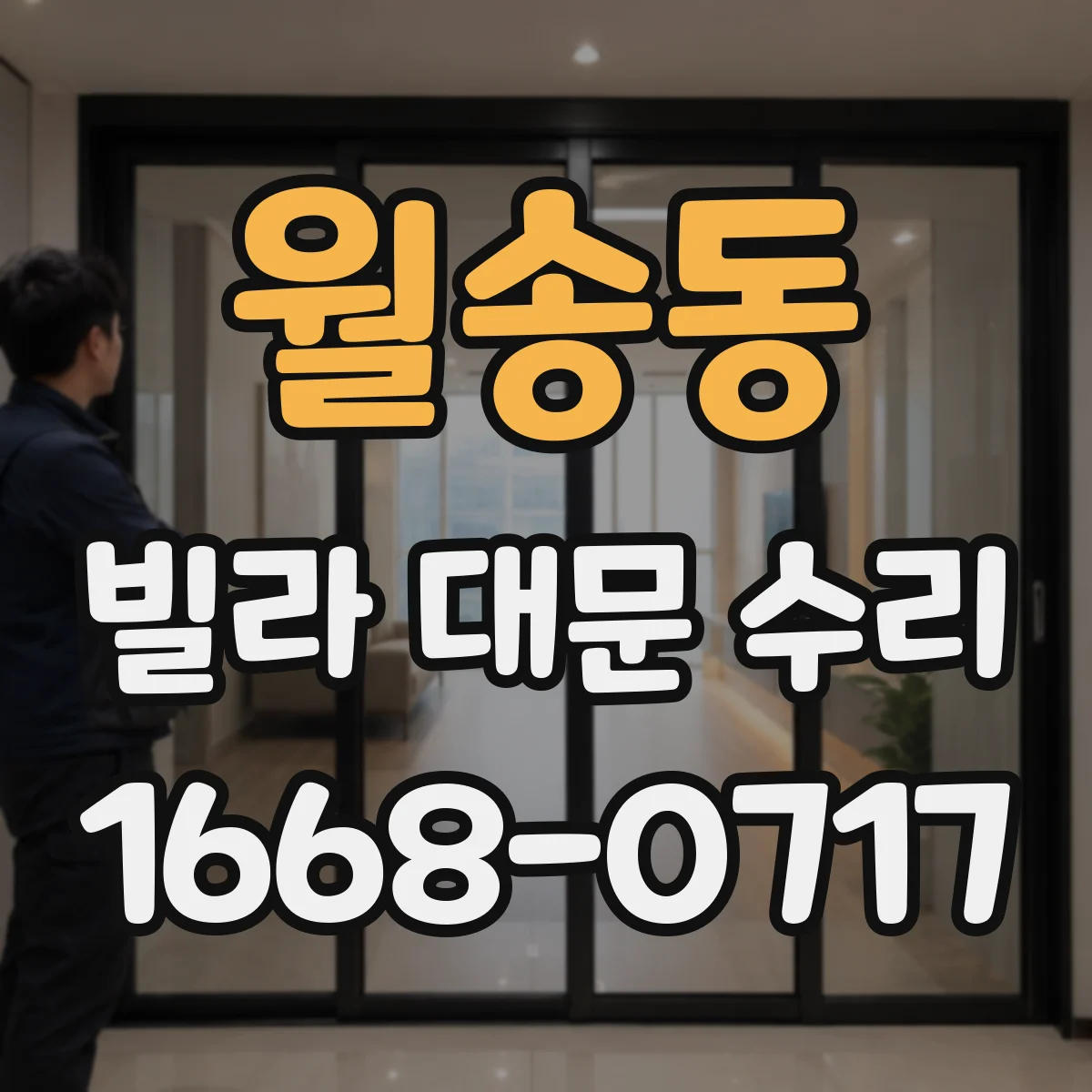 월송동 빌라 대문 수리