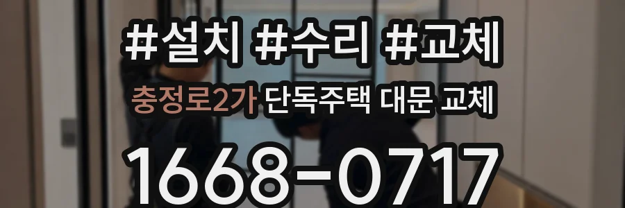 충정로2가 단독주택 대문 교체