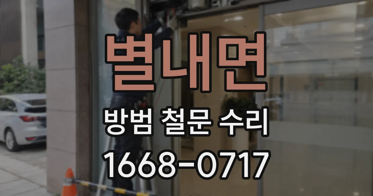 별내면 방범 철문 수리