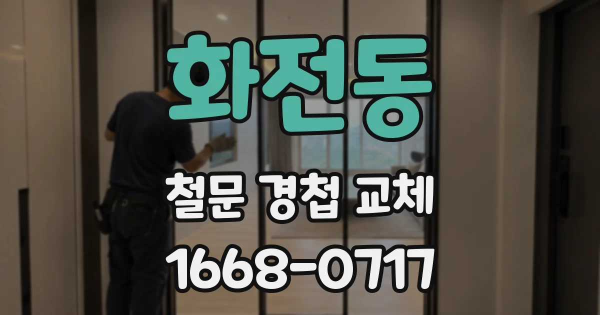 화전동 철문 경첩 교체