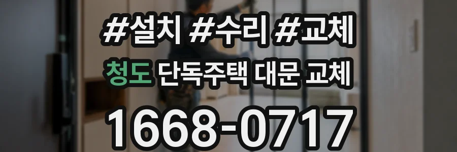 청도 단독주택 대문 교체
