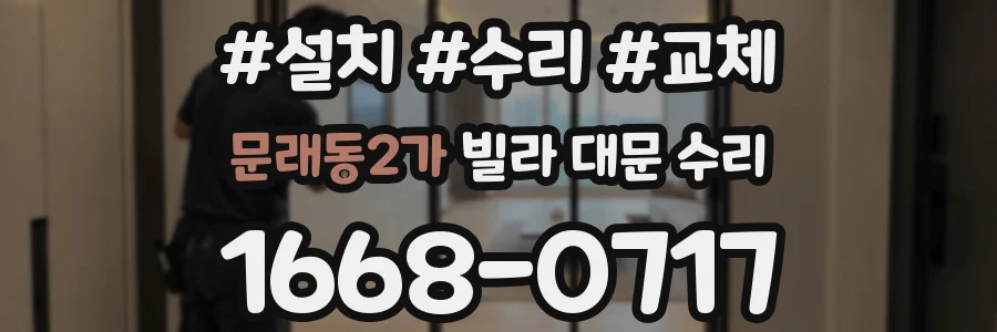 문래동2가 빌라 대문 수리
