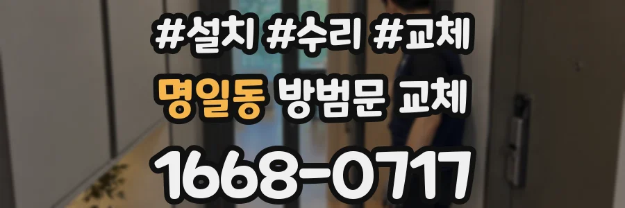 명일동 방범문 교체