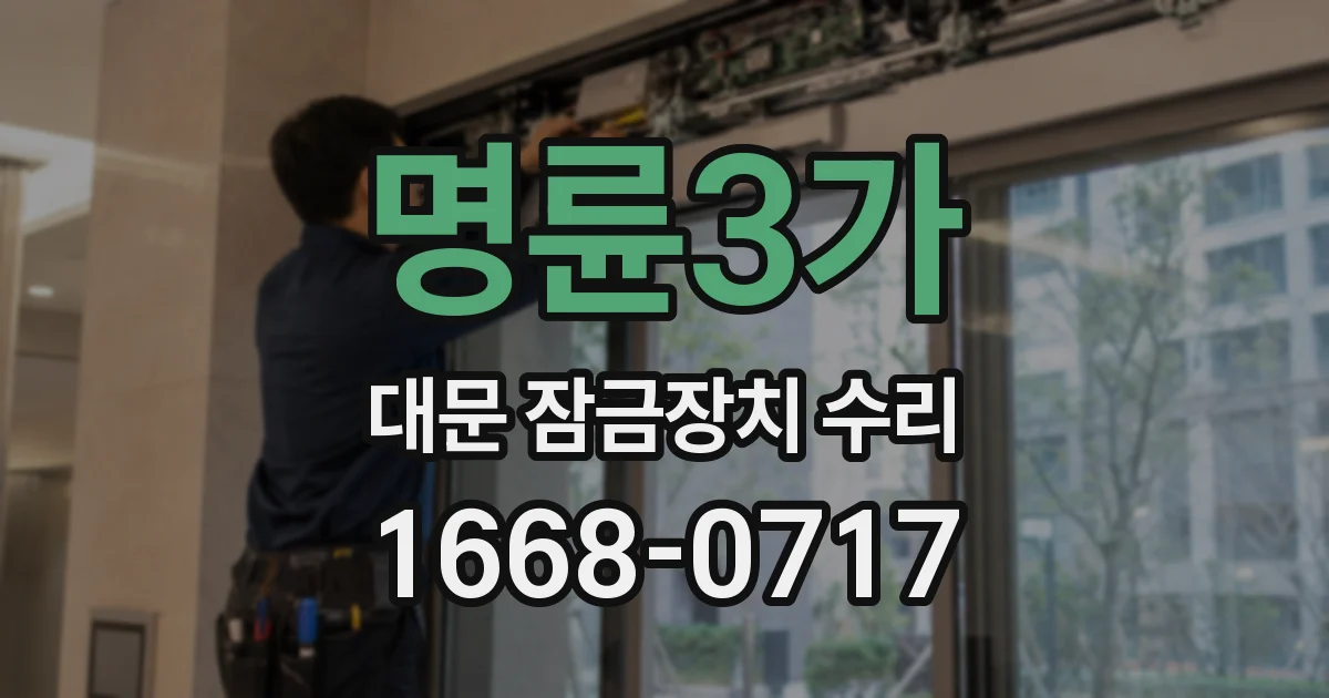 명륜3가 대문 잠금장치 수리