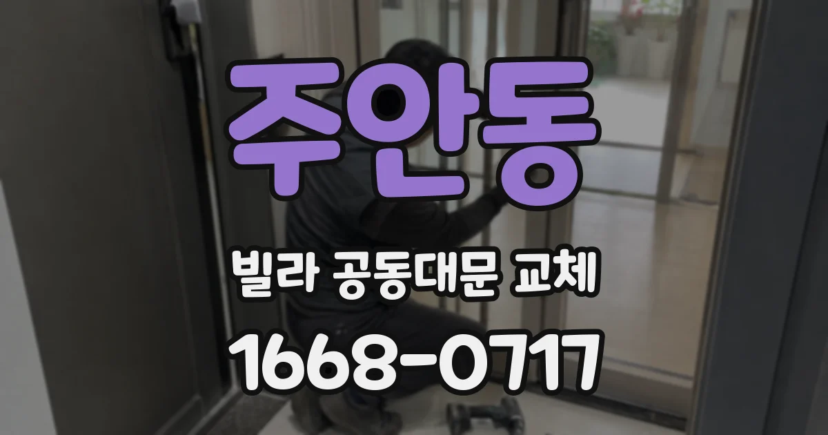 주안동 빌라 공동대문 교체