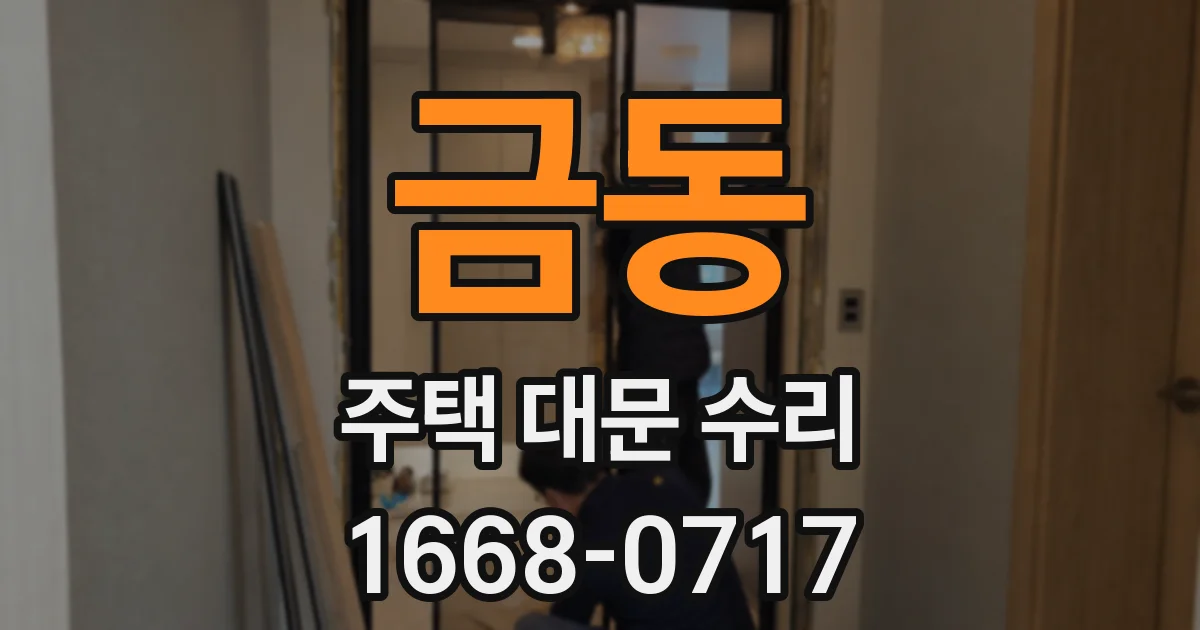 금동 주택 대문 수리