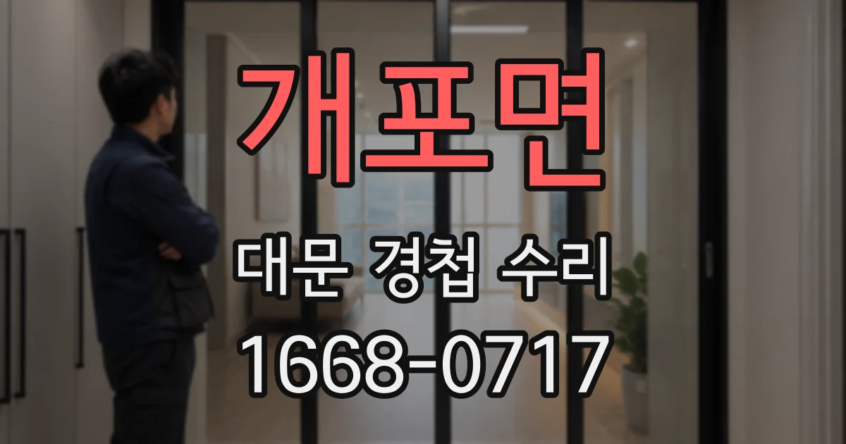 개포면 대문 경첩 수리
