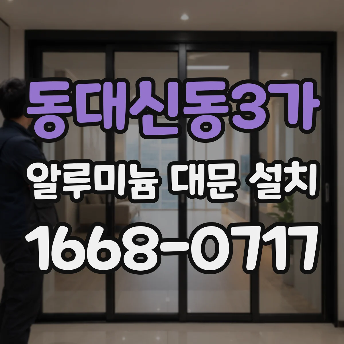 동대신동3가 알루미늄 대문 설치