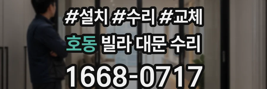 호동 빌라 대문 수리