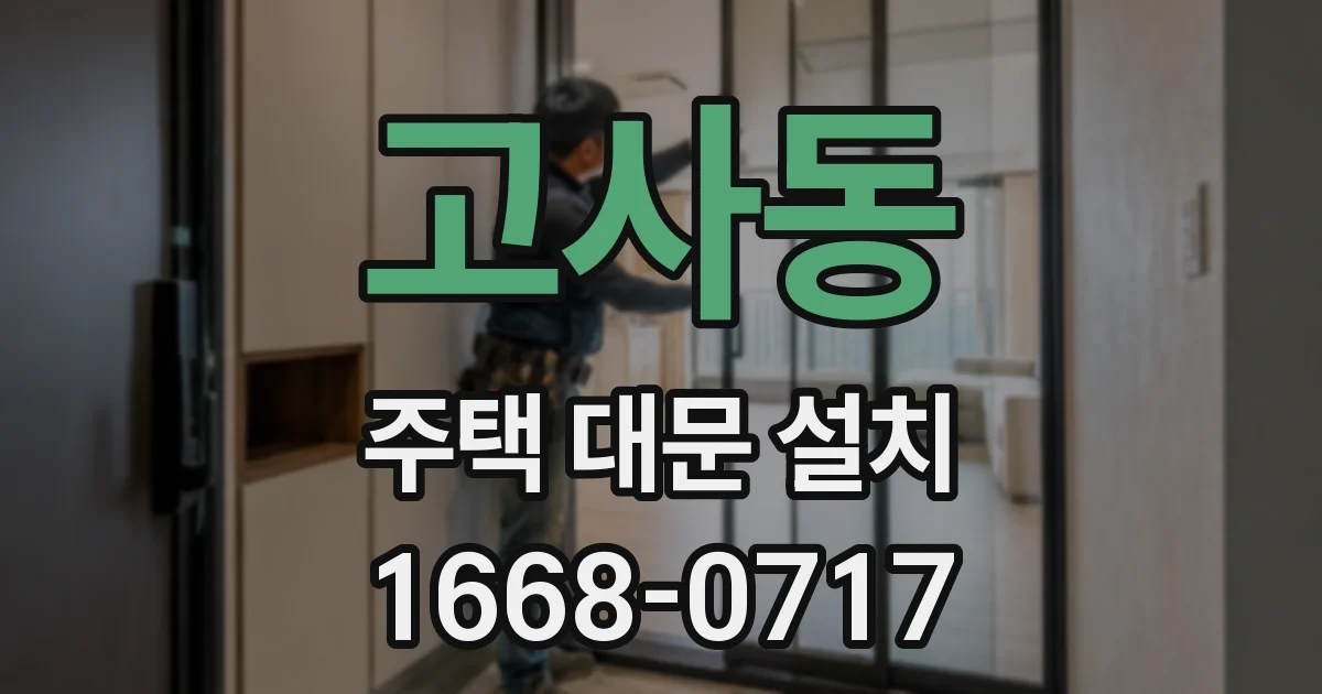 고사동 주택 대문 설치